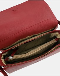 Pierre Cardin - Pierre Cardin Ladies Leather Flap Over Crossbody Bag
