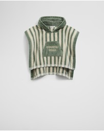 Country Road - Cotton Stripe Logo Poncho