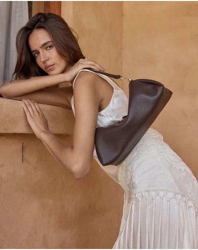 VESTIRSI - Rita Dark Chocolate Crossbody Bag