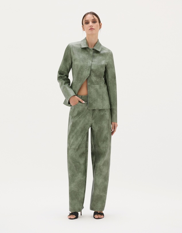 Muma World - Sage Tailored Leather Jacket