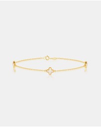 Zoe Olivia - 9K Gold Mother of Pearl Petal Bracelet
