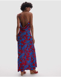 TOPSHOP - Asymmetric One Shoulder Open Back Midi Occasion Dress