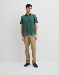 Country Road - Organically Grown Linen Regular Fit Short Sleeve Shirt