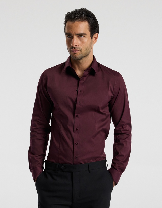 Calibre - Stretch Cotton Poplin Shirt Oxblood