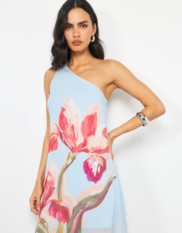AERE - Rosalee One Shoulder Maxi Dress