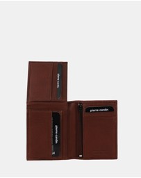 Pierre Cardin - Pierre Cardin Rustic Leather Men's Bi-Fold Flap Wallet