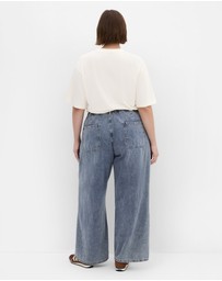 City Chic - Plus size Jorja Wide Leg Denim Pant - light wash