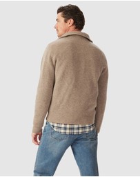 R.M.Williams - Linton Quarter Zip Lambswool Knit Jumper