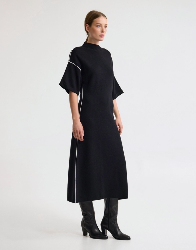 Oxford - Natalya Knit Contrast Piping Dress