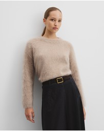 Country Road - Long Sleeve Fluffy Crew Knit