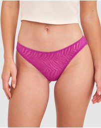 Bras N Things - Kitty Brazilian Knicker-Purple