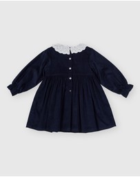 Goldie + Ace - Daphne LS Corduroy Smocked Dress - Babies-Kids