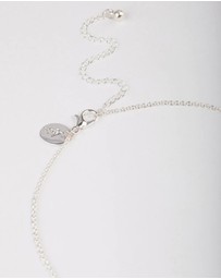 Lovisa - Silver Plated Cubic Zirconia Freshwater Pearl Pendant Necklace