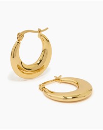 Lovisa - Waterproof Gold Plated Stainless Steel Crescent Hoop Earrings