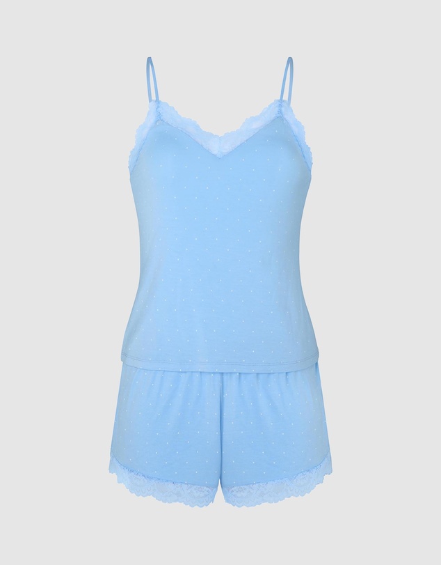 Hunkemoller - Pyjama Cami Jersey Lace Nana Set