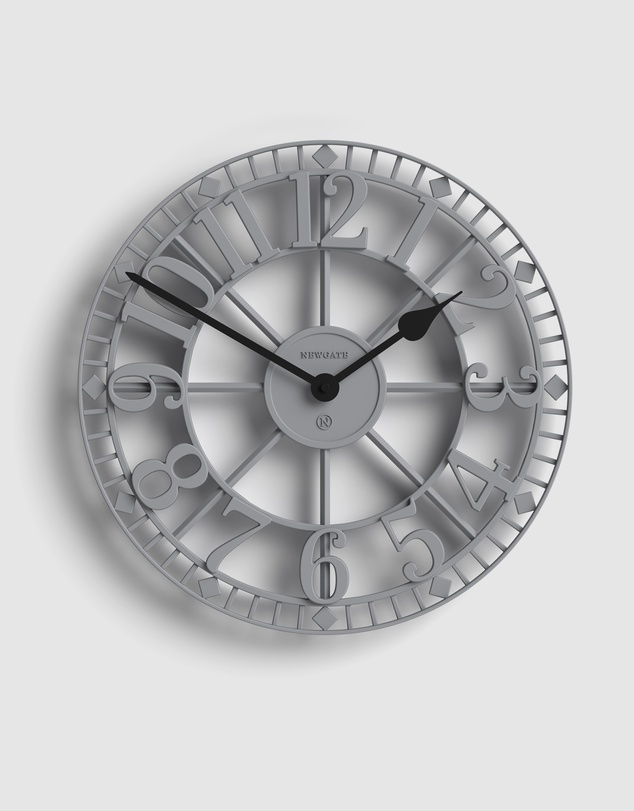 Newgate - Newgate Warehouse Wall Clock-Clockwork Grey