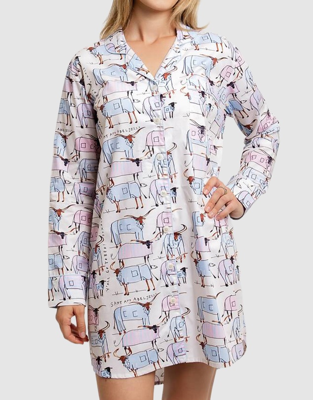 Sant And Abel - Women's Drawbertson Longhorns Night Shirt