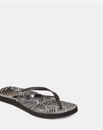 Vionic - Noosa Print Toe Post Sandal - Wave Black