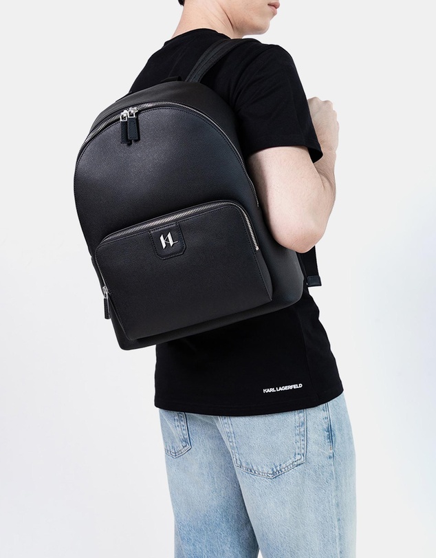 Karl Lagerfeld - K/Monogram Leather Backpack