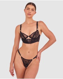 Bras N Things - Night Games Eyes On Me Unlined Corset - Black