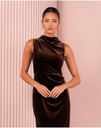 Azzurielle - Moriah High Neck Maxi Gown