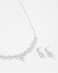 Lovisa - Silver Leafy Cubic Zirconia Vine Jewellery Set