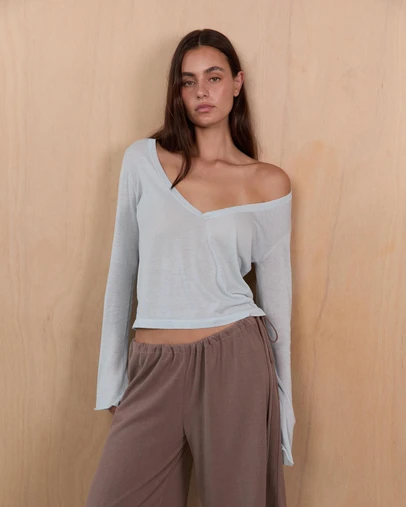 Pinky & Kamal - Knit LS V-Neck Jersey