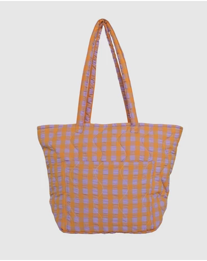 Mosey Me - Kumquat Bloom Seersucker Quilted Bag