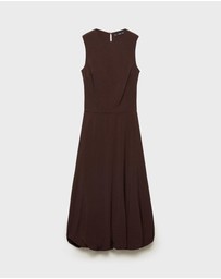 M.N.G - Terra Midi-Dress With Puffed Hem