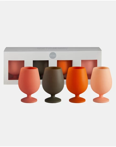 porter green - stemm silicone unbreakable wine glasses