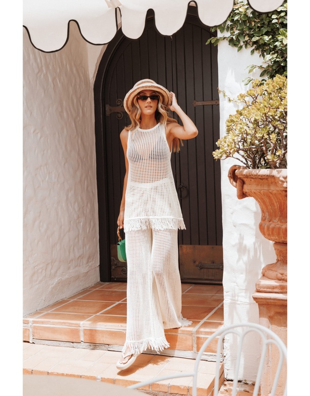 Petal & Pup - Lorna Knitted Pant - Off White