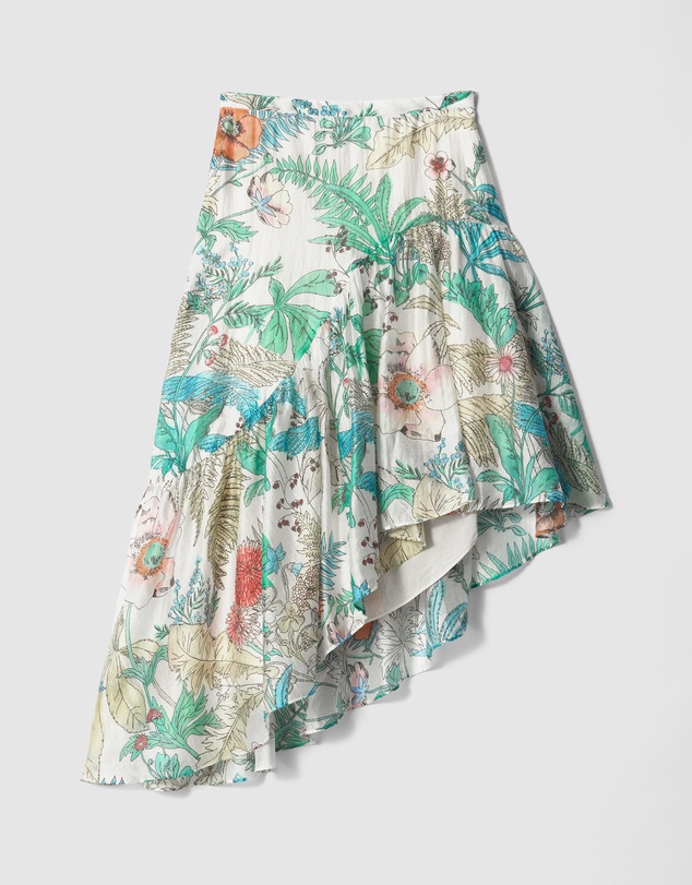 & Other Stories - Asymmetric Ruffle Midi Skirt