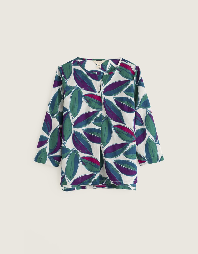 Seasalt - Watercolour Sketch 3/4 Sleeve Top in GOTS-Certified Organic Cotton