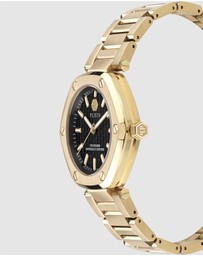Philipp Plein - The Hexagon - Gold-Tone 38mm Black Dial Analogue watch