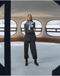 M.N.G - Pleated Check-Print Suit Trousers