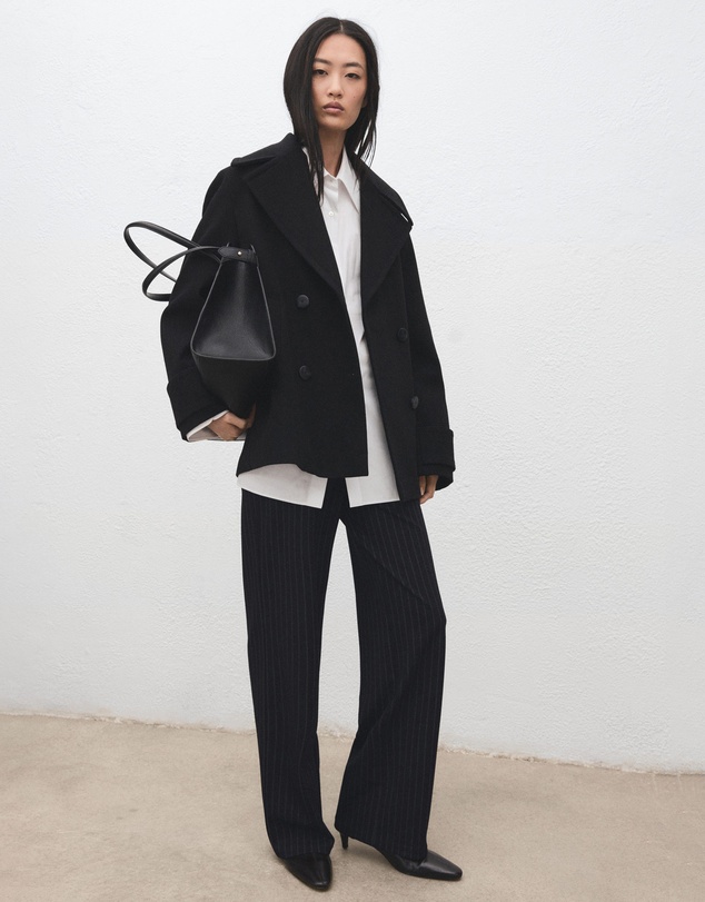 M.N.G - Chalk-Stripe Straight Trousers