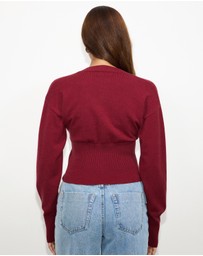 Dazie - Mira Cinched Waist Button Up Cardigan