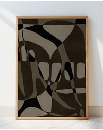 Olive et Oriel - Contour 1 by Shatha Al Dafai Art Print