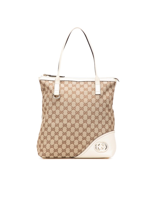 Pre-Loved by Azura Reborn - Pre-Loved gucci Elegant Tote Bag with Top Zip Closure and Logo Accent