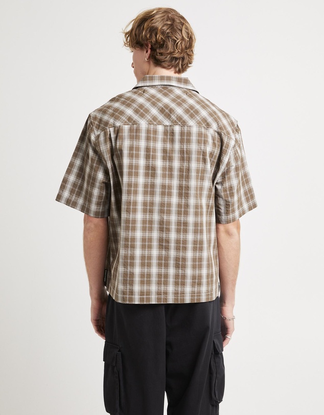 Black Noise White Rain - Homage Cropped Resort Shirt