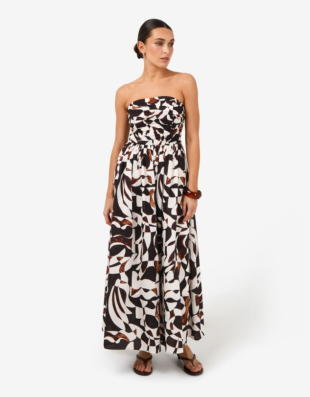 Forcast - Hazel Printed Strapless Dress