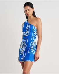 Jag - Ceezee Asymmetric Linen Mini Dress