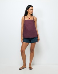 AERE - Pia Linen Top