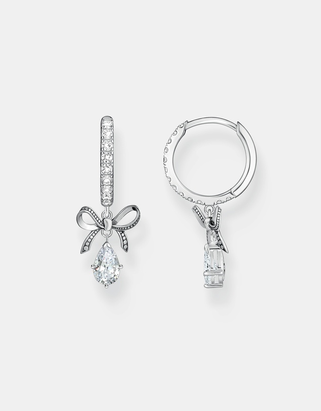 THOMAS SABO - Romance Hoop earrings with bow pendant