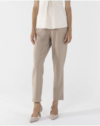 Angel Maternity - Donna High Waist Maternity Work Pants in Beige