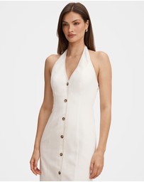 Forever New - Amy Halter Neck Denim Midi Dress