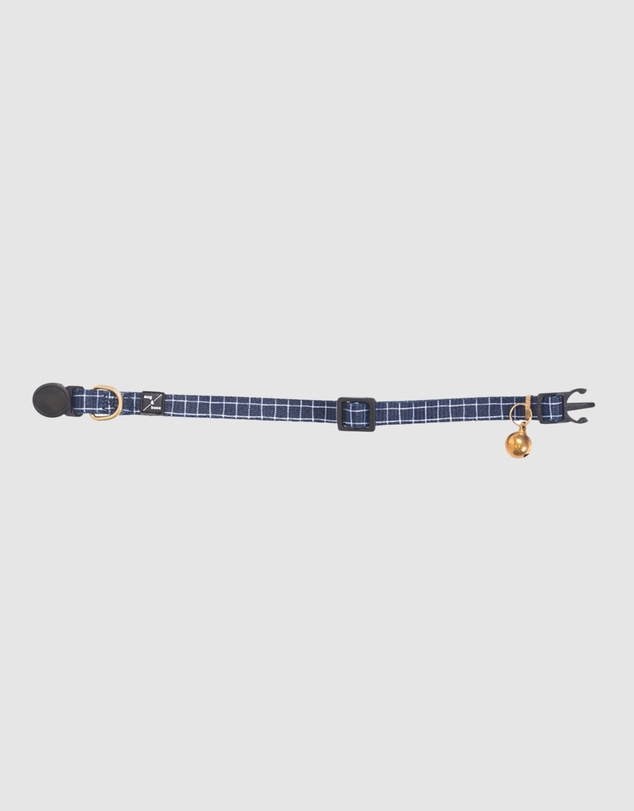 Mog & Bone - Cat Collar - Navy Check Print