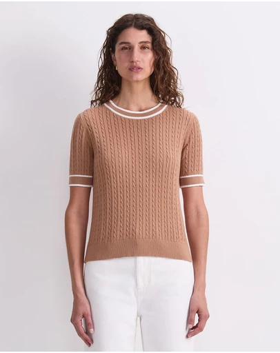 Sportscraft - Elka Cable Short Sleeve Knit