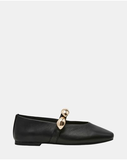 POPPIN BLACK LEATHER