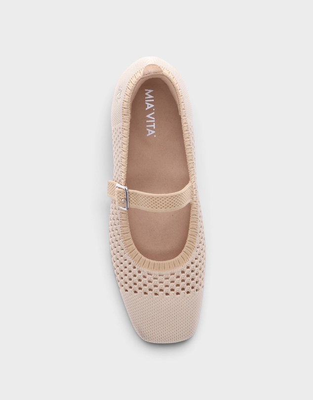 Mia Vita - Violet Open Knit Flat - Natural